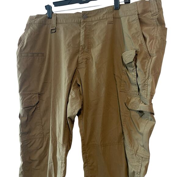 511 Tactical Pants Men 44x32 Chino Brown Ripstop Workwear Pockets Utility Hiking - Picture 5 of 9